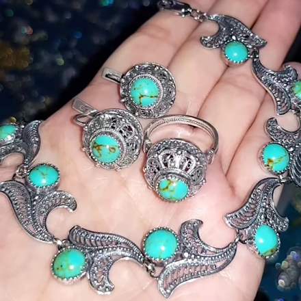 серебряный браслет +и серьги