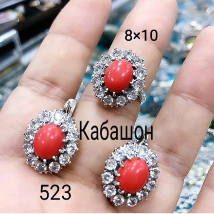 Комплект  с    фианитами