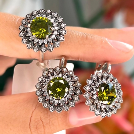 серебряные серьги кольца +с фианитами