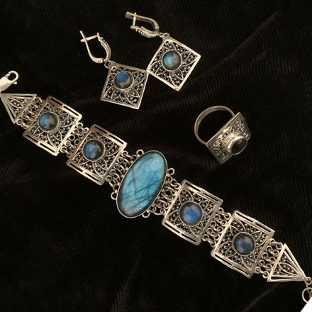 браслет из серебра женский