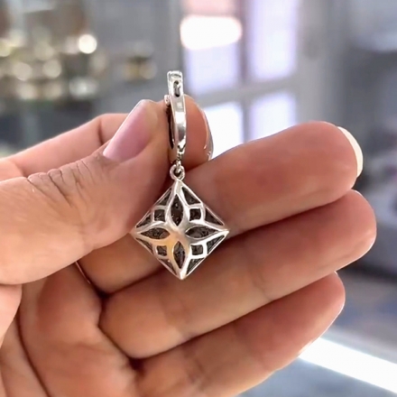 серьги серебро 925 пробы родирование