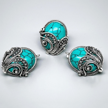 Сережки  с бирюзой