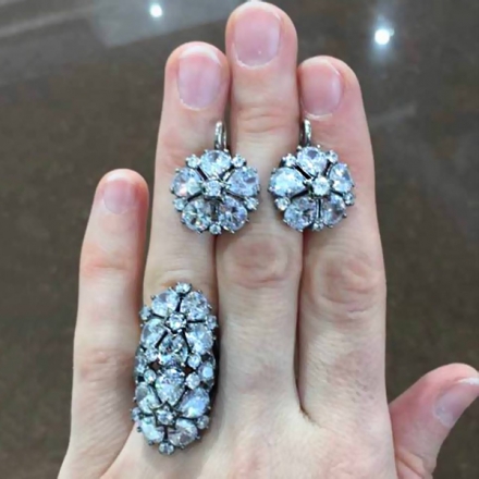 серьги цирконом купить