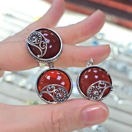 Сережки  с бирюзой