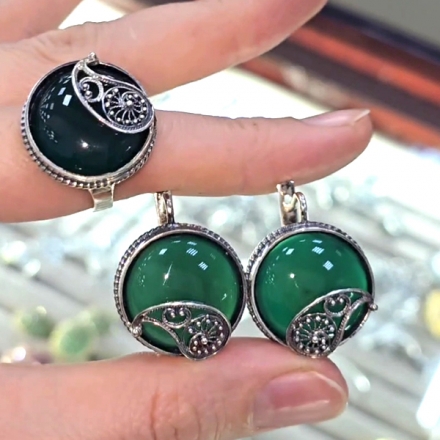 Сережки  с бирюзой