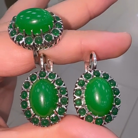серьги +с крупным фианитом