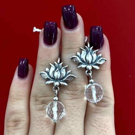 серьги серебряные длинные висячие с камнями