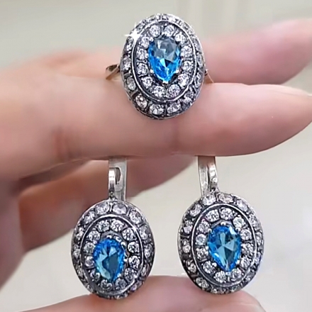 серебряные серьги кольца купить москва