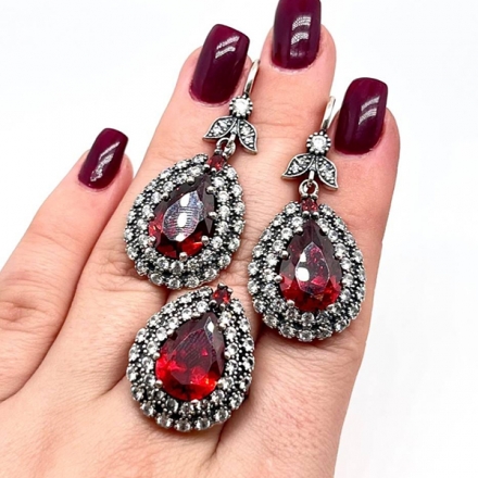 серебряные серьги с камнями купить на вайлдберриз