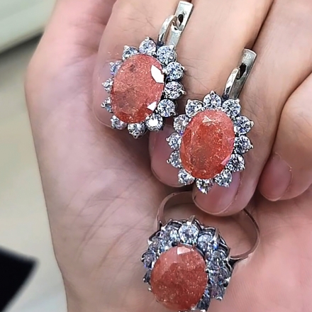 серьги серебро кольцами