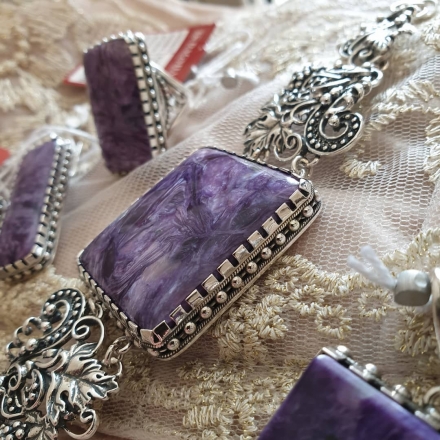 серебро чароит