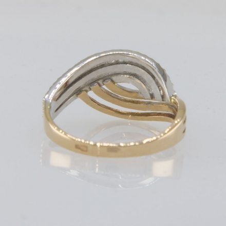 кольцо с бриллиантовой крошкой
