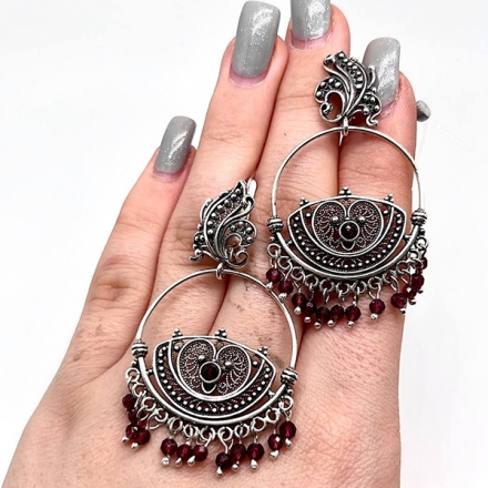 серебряные серьги +в интернет 