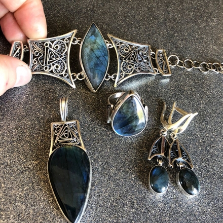 серебро +с натуральными 