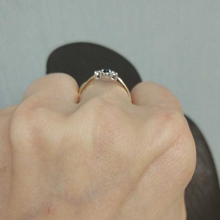  кольцо с сапфиром и бриллиантами московский ювелирный завод