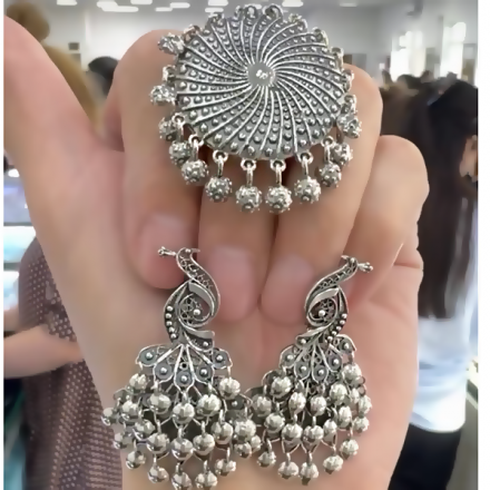 серьги кольца с висюльками