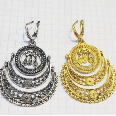 серьги без камней