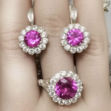 серебряные сережки 