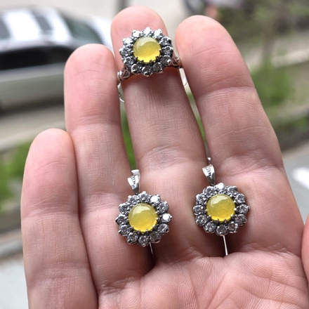 серебряные сережки 