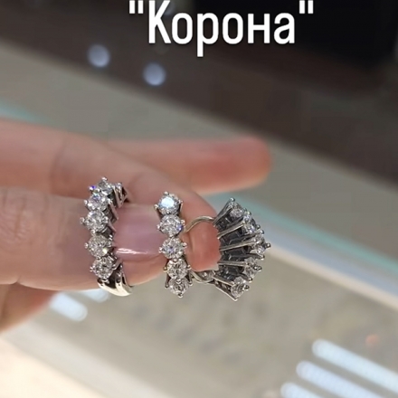 Серьги и кольцо Корона