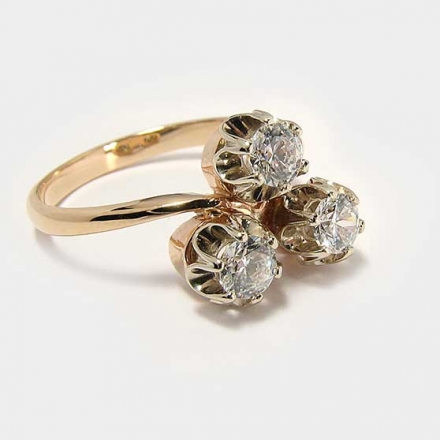 кольцо с бриллиантами ссср ежевика