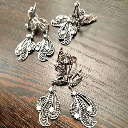 серебряные браслеты филигрань