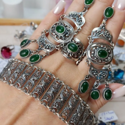 серьги кольца серебро 