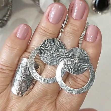 серьги серебро без камней крупные