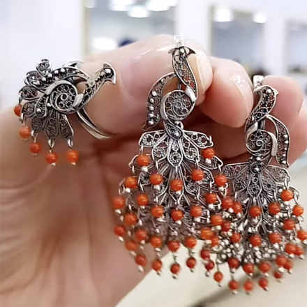 серьги птички 