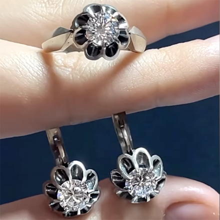 серьги тюльпаны серебро