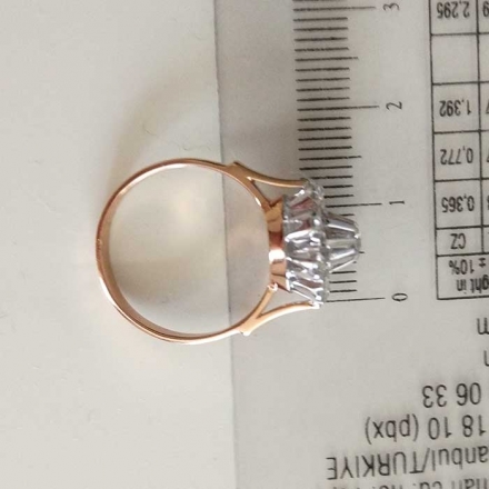 Кольцо золотое с   бриллиантами "Малинка"