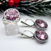 серьги +с желтым фианитом