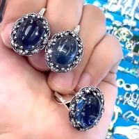 купить комплект серьги +и кольцо серебро