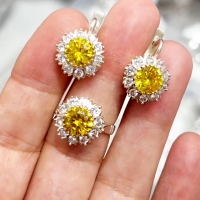 серьги +с розовым