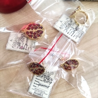 серьги +в виде гранат