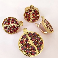 серьги гранаты купить