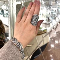 серьги серебро без камней крупные