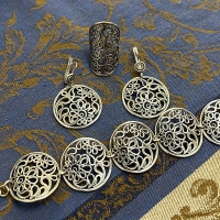 серьги кольца серебро без камней