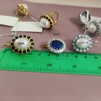 серьги +с крупным фианитом