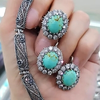 серьги бирюза