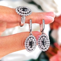 серебряные серьги кольца купить