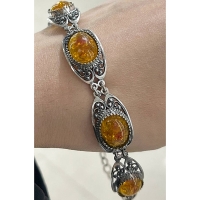 жесткий браслет из серебра женский купить