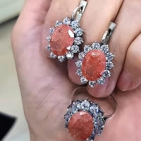 серьги серебро кольцами