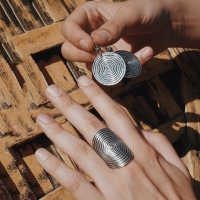 круглые кольца серебро