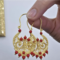 серьги позолота серебро длинные