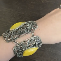 крупные серебряные браслеты женские