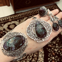 серебряные украшения с натуральными камнями