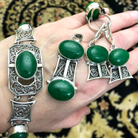 серебряные украшения с натуральными камнями