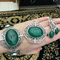 серебряные украшения с натуральными камнями