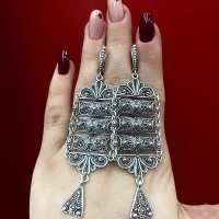 серебряные серьги крупные